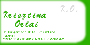 krisztina orlai business card